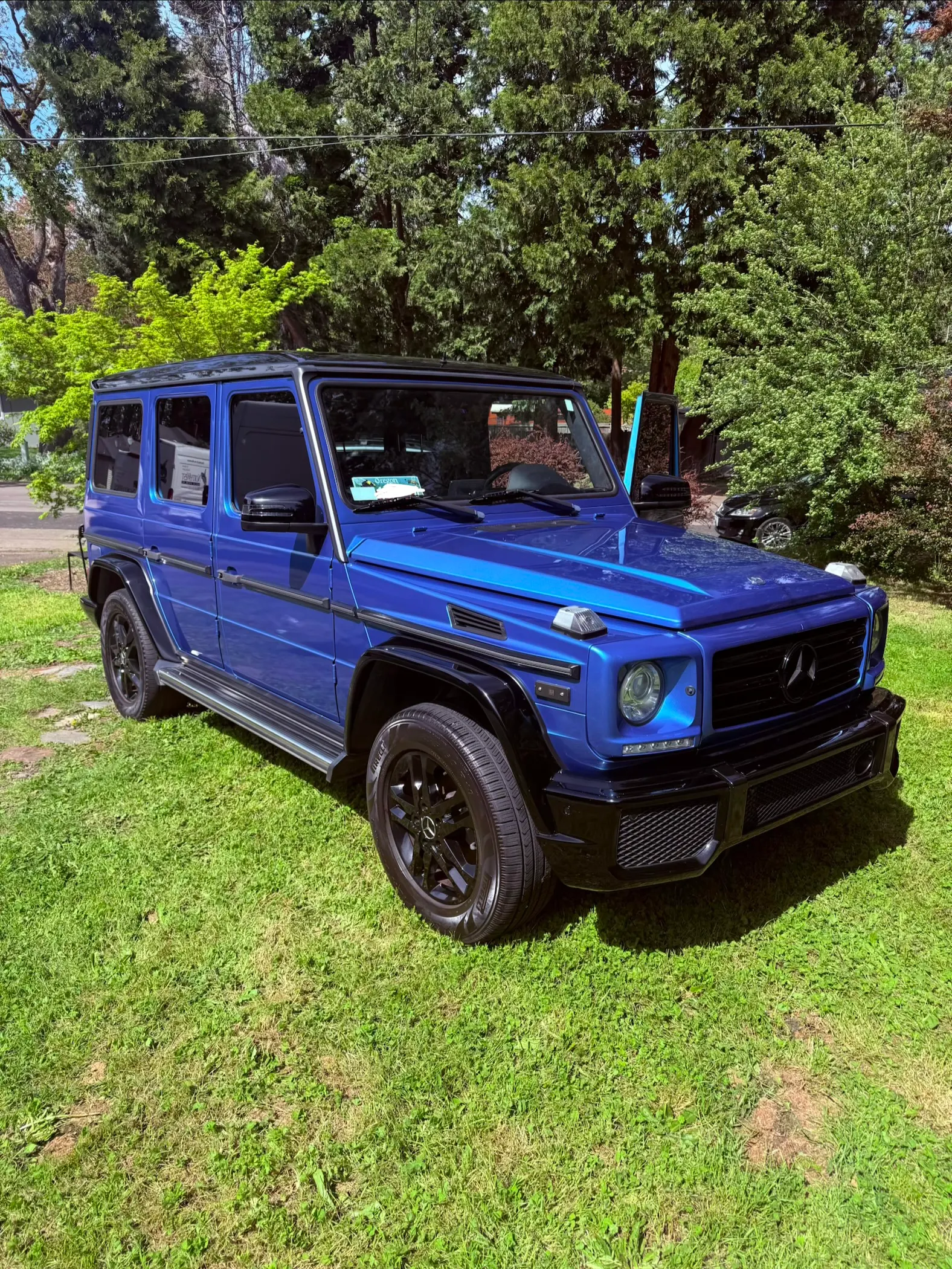 Blue G-Wagon after detailing